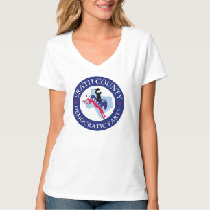 Damen-V-Ausschnitt T-Shirt