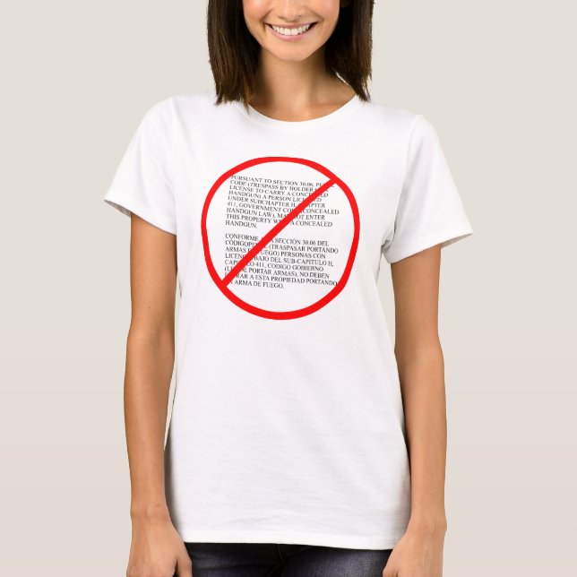 Damen verborgenes Texas tragen #1 30,06 (schwarzer T-Shirt (Vorderseite)