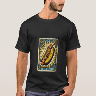 Damen Vintage Hot Dog Tarotkarte Wurst Retro BB T-Shirt