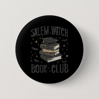 Damen Vintage Salem Buchclub Schwarze Katze Buchli Button