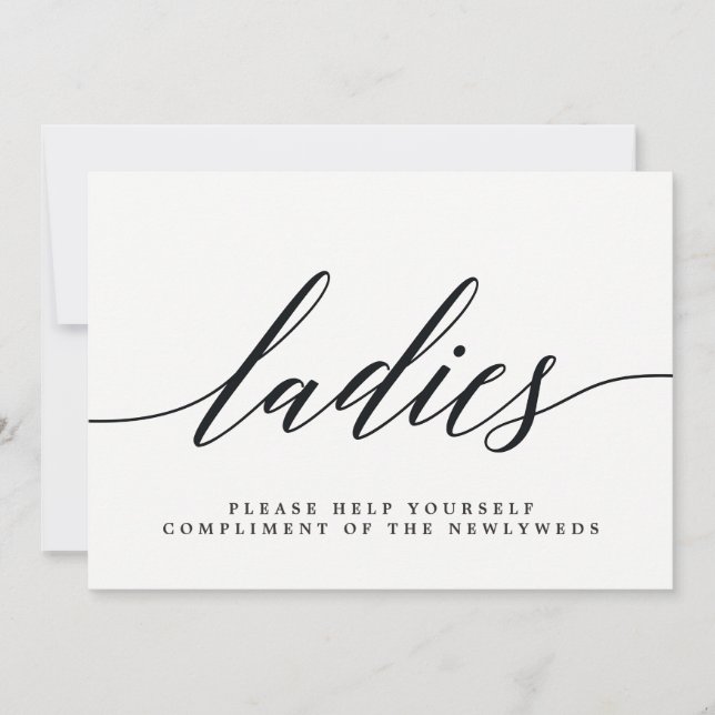 Damen Wedding Bad Sign - Modernes Script Ankündigung (Vorderseite)