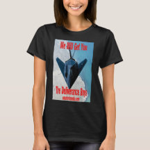 Damen "Wir werden Euch kriegen" schwarzes T-Shirt