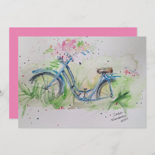 Damenfahrrad im Frühling Einladung