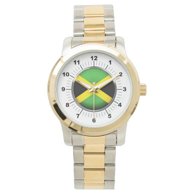 Damenflagge Oversized Two-Tone Watch Armbanduhr (Vorderseite)