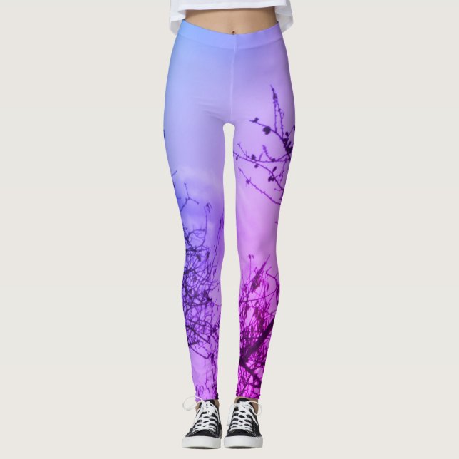 Damenfrauen im Super-Öko-Stil Leggings (Vorderseite)