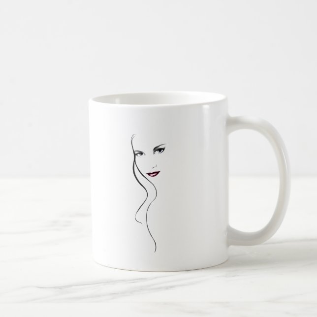 Damengesicht Kaffeetasse (Rechts)