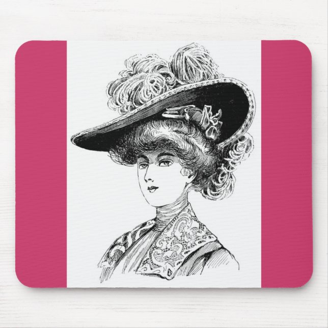 Damenhut-Mauspad Mousepad (Vorne)