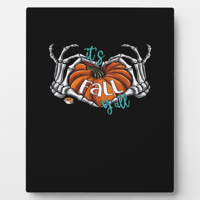 Damenit's Fall Y’all Pumpkin Gnome Autumn Tree He Fotoplatte (Vorderseite)