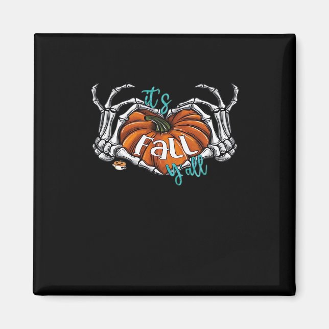 Damenit's Fall Y’all Pumpkin Gnome Autumn Tree He Magnet (Vorne)