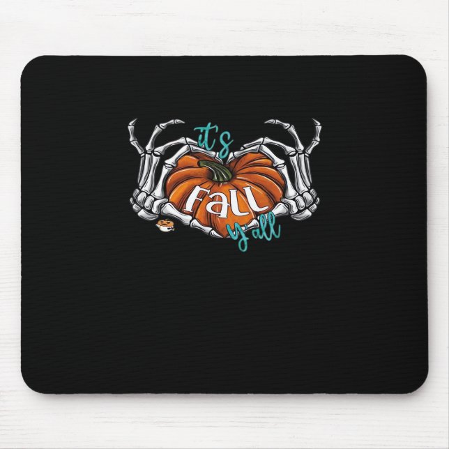 Damenit's Fall Y’all Pumpkin Gnome Autumn Tree He Mousepad (Vorne)