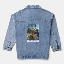 Damenjacke Happy Hanukkah, Löwe Jeansjacke