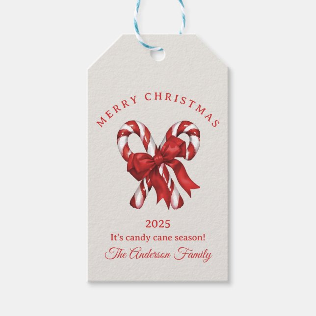 Damenkorb, Weihnachtsrot Geschenkanhänger (Vorderseite)