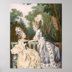 Damenmorgendkleid, 1771 (Farbengravur) Poster