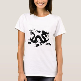 Damenüberdimensionaler Tank-Top-DRAGON MIT KANJI T-Shirt