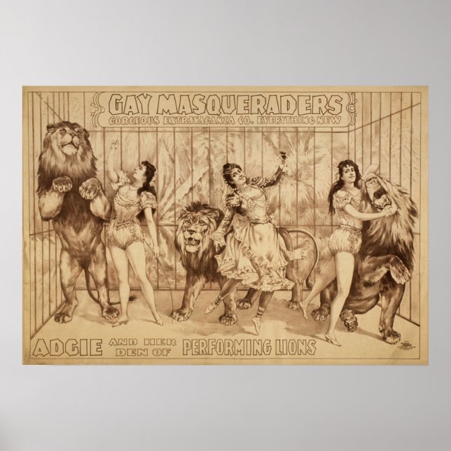 Dames avec exécution LIONS Act VAUDEVILLE Poster (Devant)