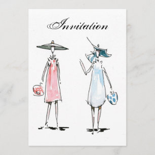 Dames en congé pour déjeuner Invitation