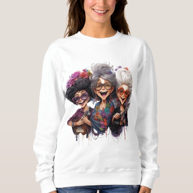 Dames Granny Friends basic sweater Sweatshirt (Vorderseite)