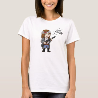 Dames M de T-shirt de Ninjas de sens de