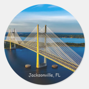 Dames Point Bridge, Jacksonville Runder Aufkleber