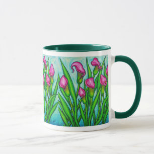 Dames roses - tasse de café de zantedeschia