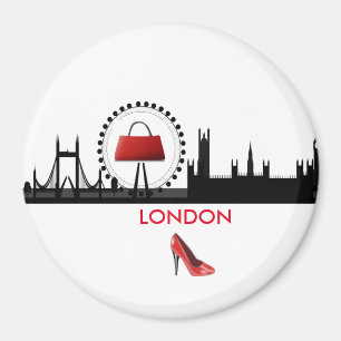Dames Thème de mode Londres Skyline Magnet