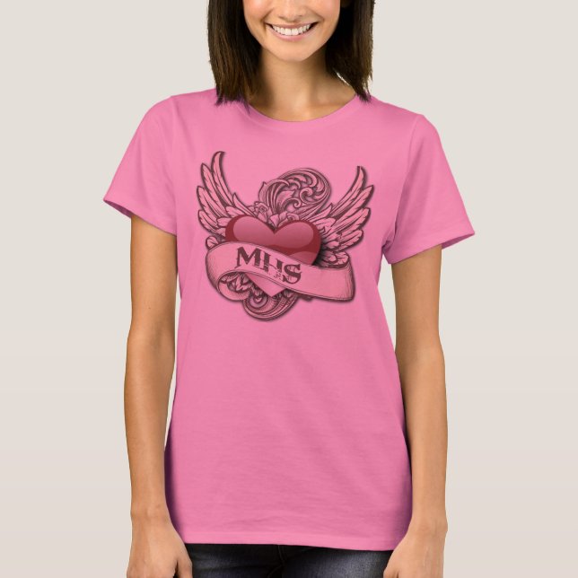 Dames Tshirt MHS ANGELS (Devant)