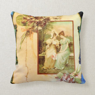 Dames victoriennes dans le coussin de conception