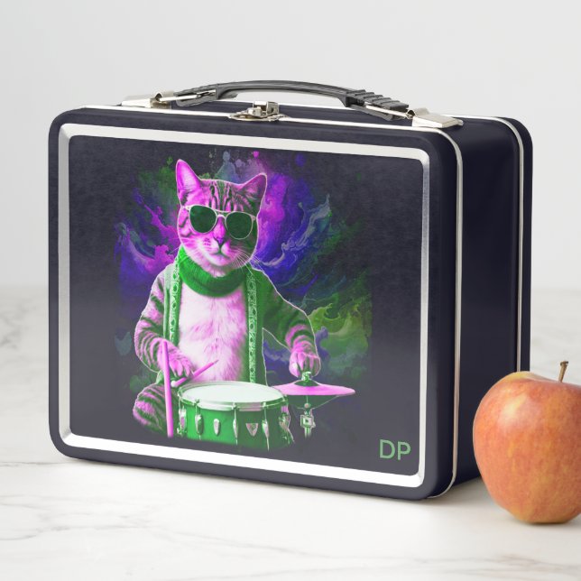 Damian- 2 Hip Cat DRUMMER AP91   Metall Brotdose (Beispiel)