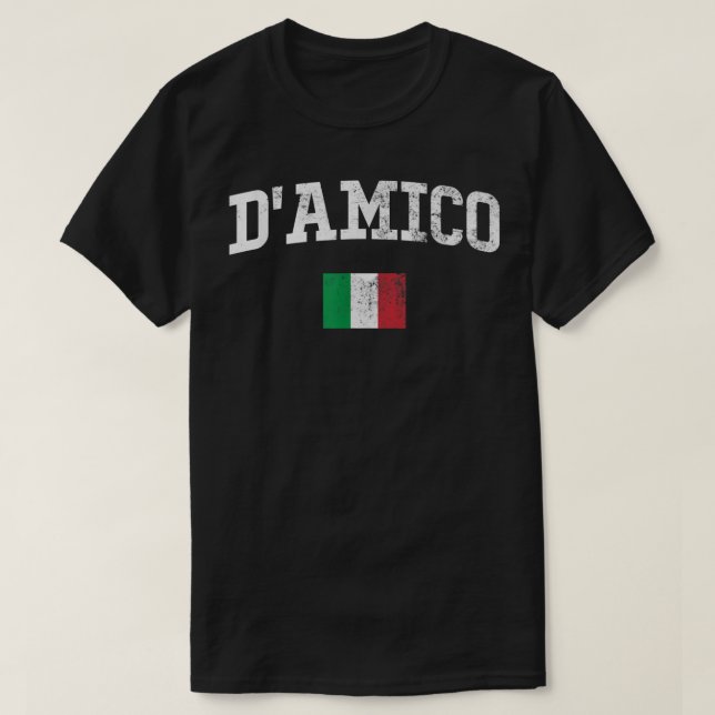 D'Amico Familienname Personalisiert 808 T-Shirt (Design vorne)