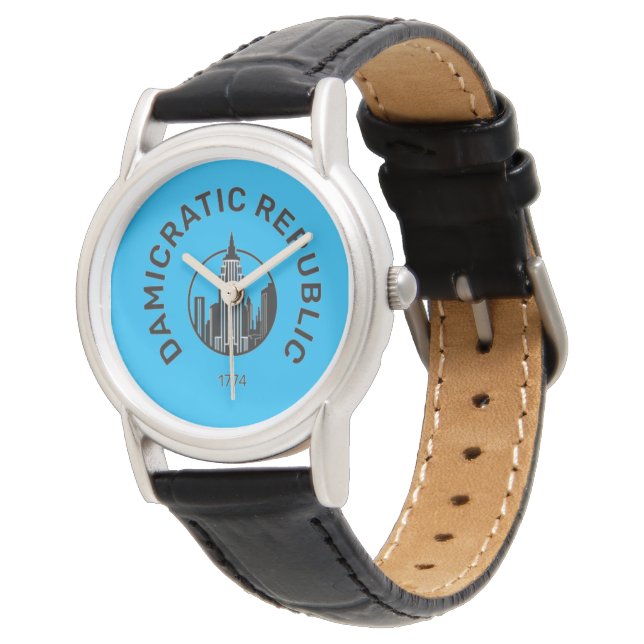 Damicratische eWatch Armbanduhr (Schrägansicht)