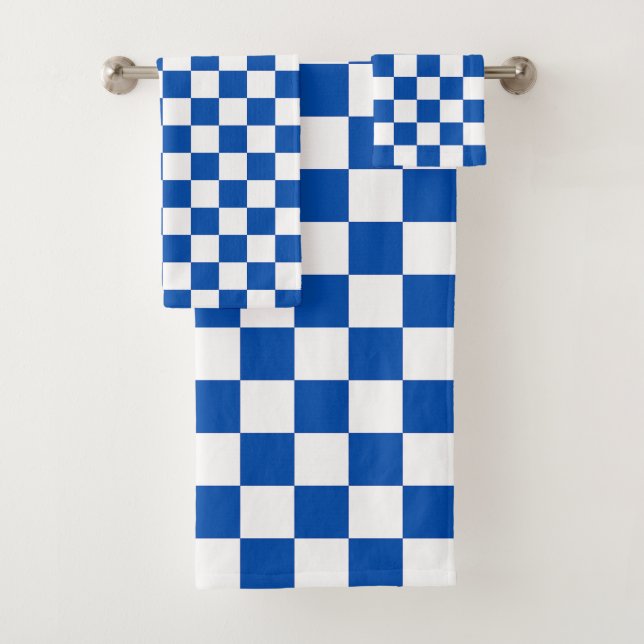 Damier bleu cobalt classique (En situation)