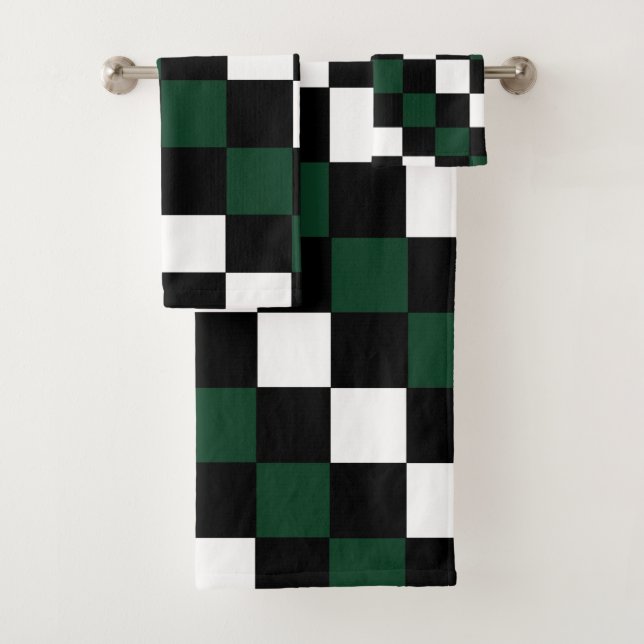 Damier vert noir blanc  (En situation)