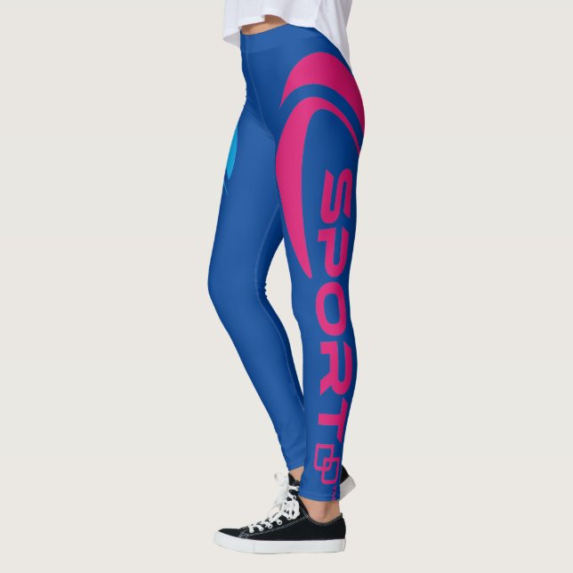 Damionti Sport Yoga Leggings Bleus (Gauche)