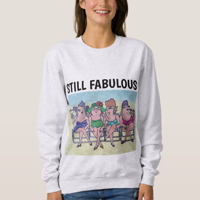 DAMIT VERBUNDENE T - Shirt NOCH FABULOUS (Vorderseite)