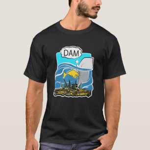 Damm Fisch Grafik Design Witz Tier T-Shirt