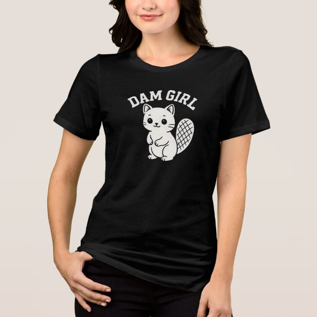 Damm Mädchen  Tri-Blend Shirt (Vorderseite)