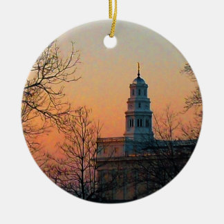 Dämmerung am Nauvoo Tempel Keramikornament