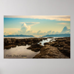 Dämmerung an den Gezeitentümpeln am Cabrillo Beach Poster