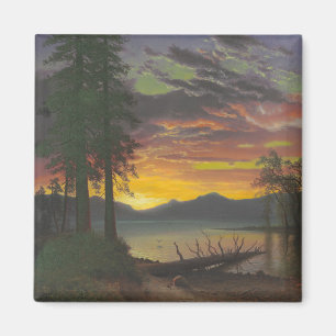Dämmerung, Lake Tahoe, c.1870s (Öl auf Leinwand) Magnet