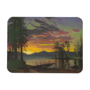 Dämmerung, Lake Tahoe, c.1870s (Öl auf Leinwand) Magnet