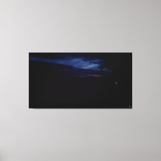 Dämmerung Silhouette Landschaft Leinwanddruck