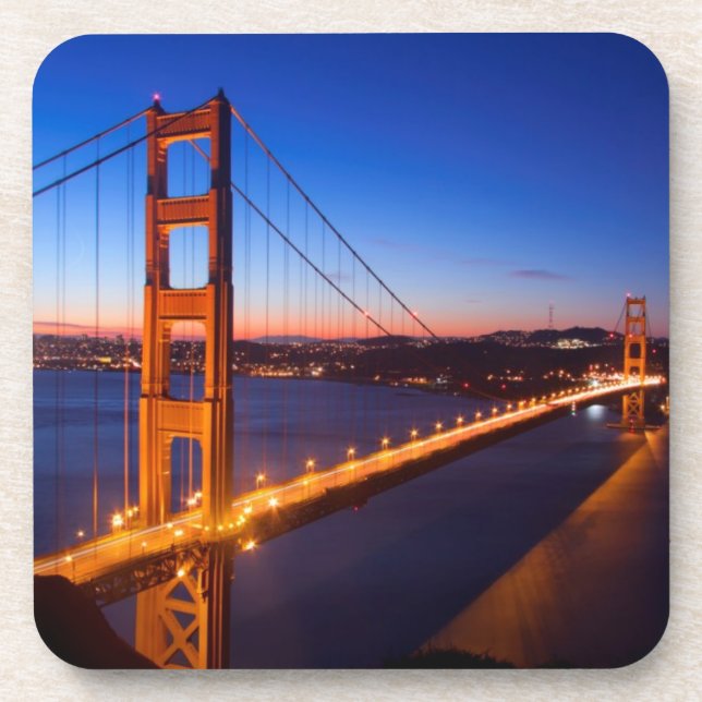 Dämmerung über San Francisco und Golden Untersetzer (Vorderseite)