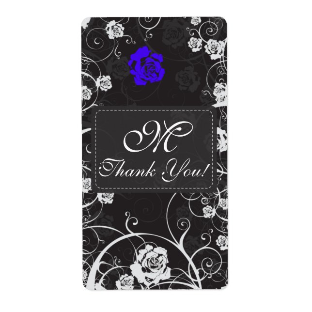 Dämmerungs-blaues Monogramm danken Ihnen (Vorne)