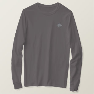 Dämmerungs-Logo Besticktes Langarmshirt