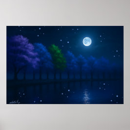 Dämmerungsecho-Landschaft Poster