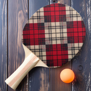 Dämmerungsrotes Karo Tischtennis Schläger
