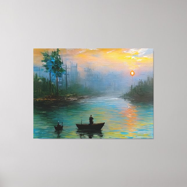 Dämmfischen Leinwanddruck (Vorderseite)