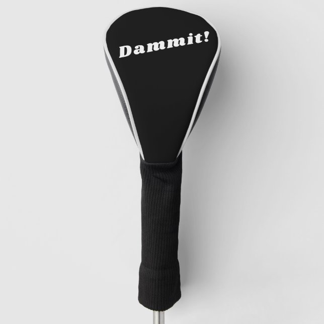Dammit Funny Modern Golfing Spaß Typografie Golf Headcover (Vorderseite)