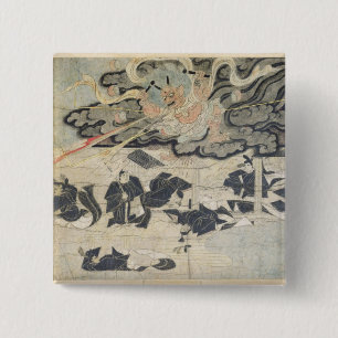 Dämon-Donner, Tenjin Schrein, Kamakura-Zeitraum Button