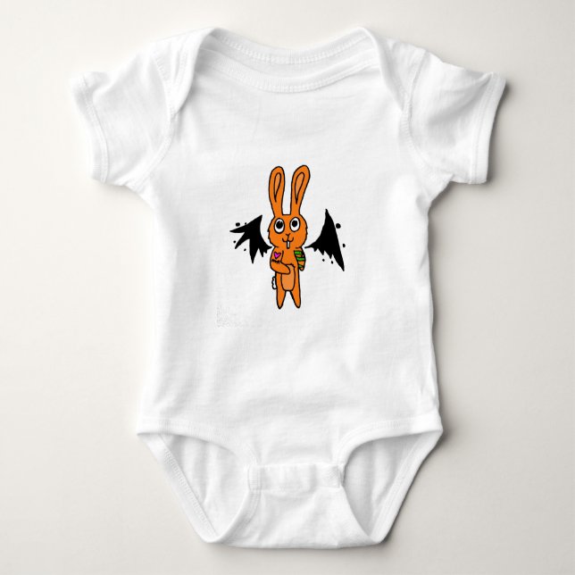 Dämon-Häschen Baby Strampler (Vorderseite)